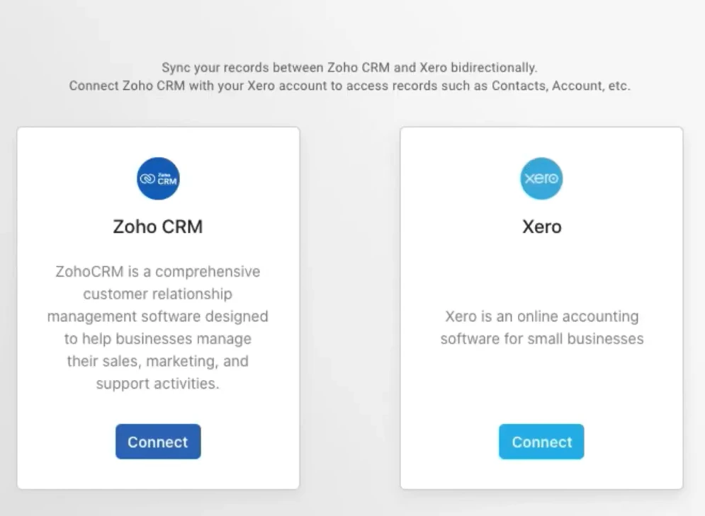 Xero Integration for Zoho CRM 2 connect-zoho-crm-with-xero-integration