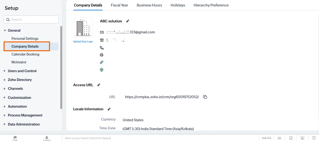 Zoho CRM Admin Guide for Beginners:Everything You Need to Know 4 Zoho-Admin-Guide-Organizational-Settings
