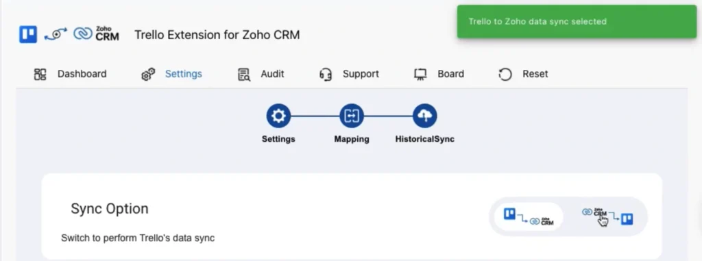 Trello Integration for Zoho CRM 7 trello-to-zoho-crm-sync-option-selection