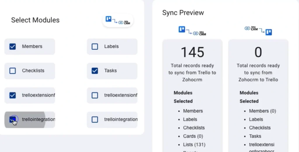 Trello Integration for Zoho CRM 8 trello-zoho-crm-module-selection-sync-preview