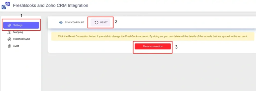 تكامل فريش بوكس لنظام Zoho CRM 6 zoho-crm-freshbooks-integration-reset-connection