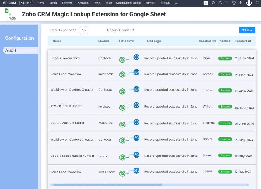 zoho-crm-google-sheets-magic-lookup-audit-log