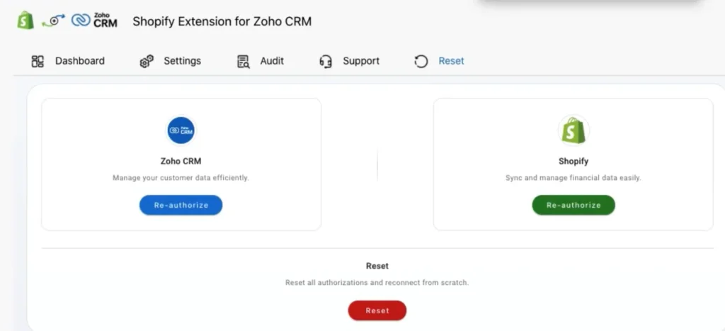zoho-crm-shopify-integration-reset-reauthorize