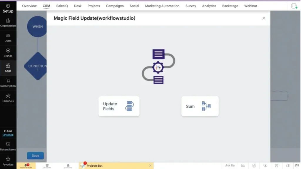 Automate Workflow Field Updates in Zoho CRM 3 zoho-crm-workflow-automation-magic-field-update-studio
