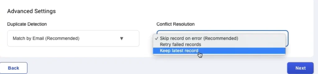 xero-zoho-crm-advanced-settings-duplicate-detection-conflict-resolution