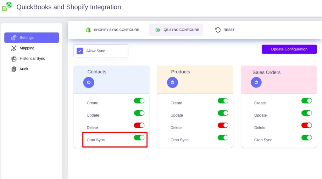 Shopify and QuickBooks Cron Sync
