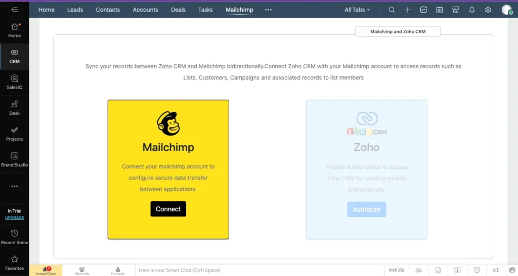 Zoho Mailchimp Connect