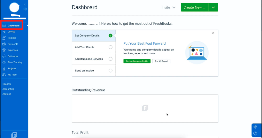 FreshBooks-Dashboard