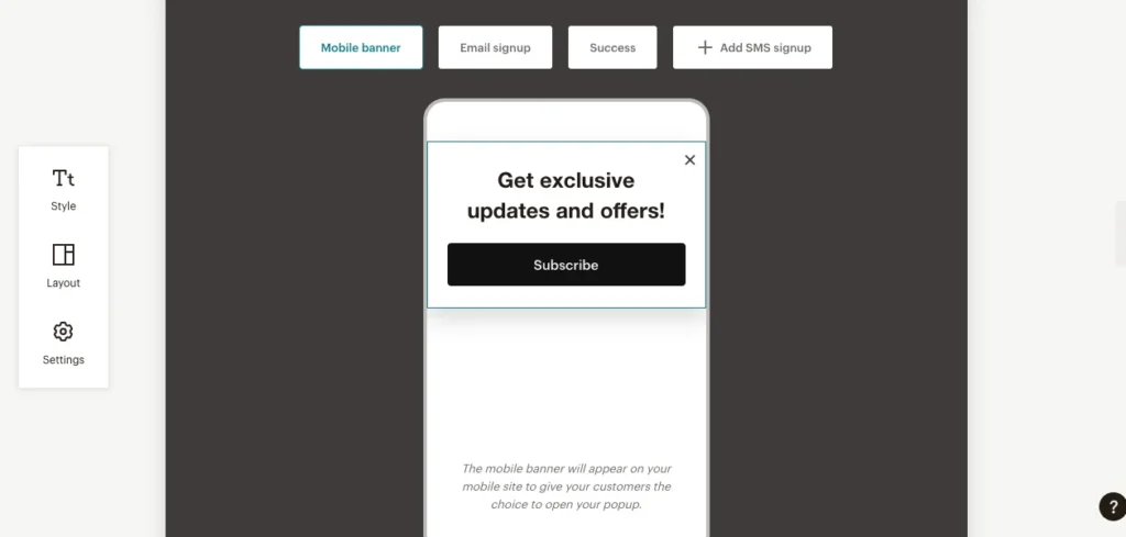 Mailchimp Customize sign up forms