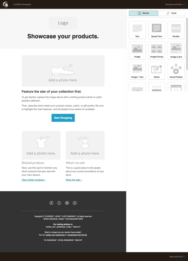 Mailchimp Email Builder