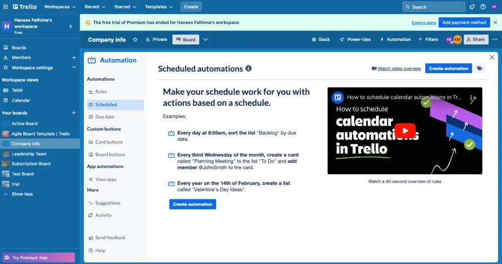 Trello- Create Automation