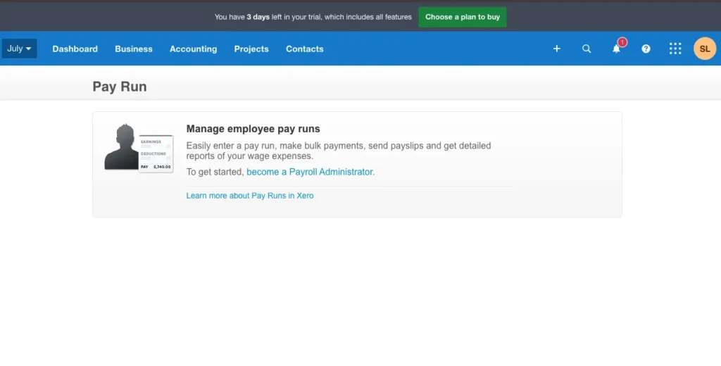 Xero Employee Pay Run