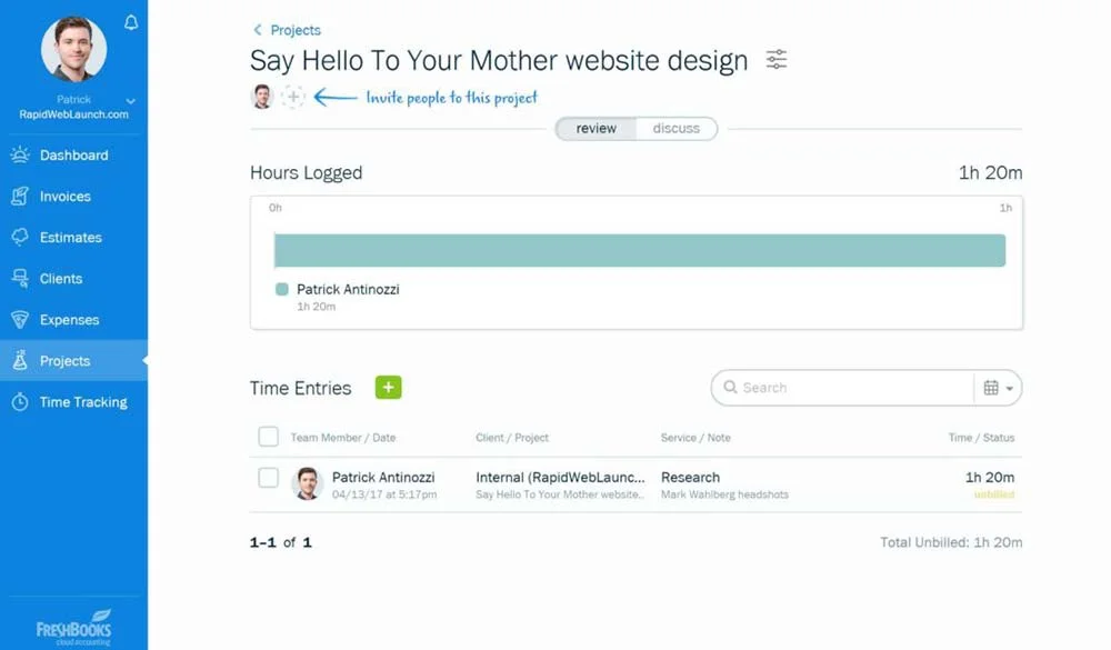 freshbooks project management