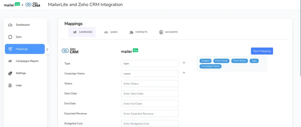 MailerLite-Mapping