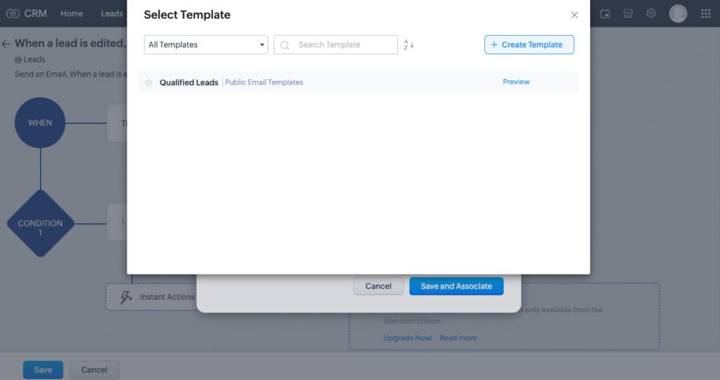 How to Send Campaigns in Zoho CRM Using Automation Tools 8 How to send email campaign- Select Template