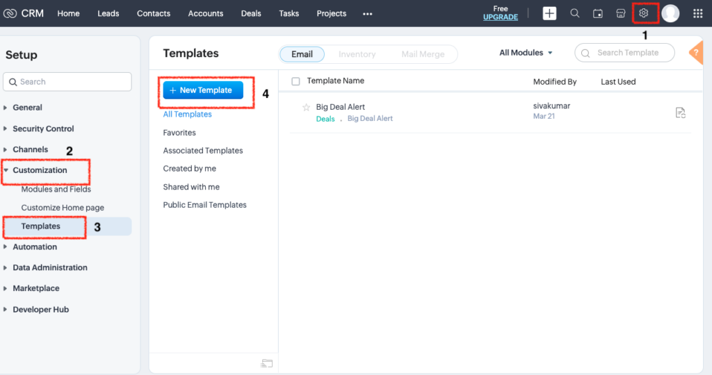 How to Send Campaigns in Zoho CRM Using Automation Tools 1 How to send email campaign- create new template in Zoho CRM