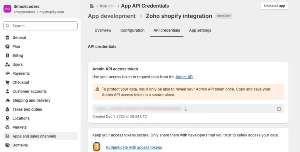 
shopify-admin-api-credentials-zoho-crm-integration