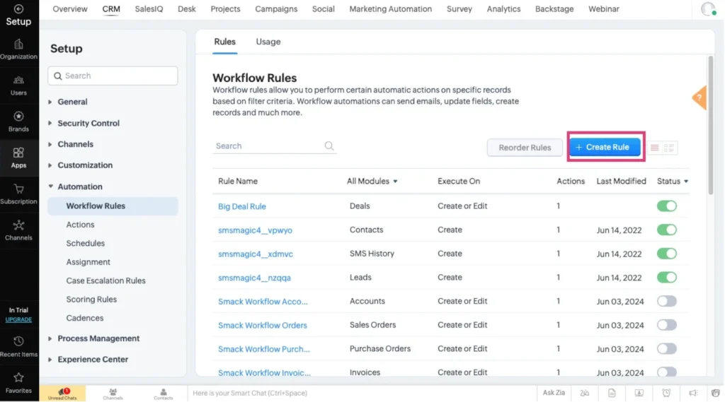 Automate Workflow Field Updates in Zoho CRM 2 zoho-crm-workflow-rules-automation-create-rule